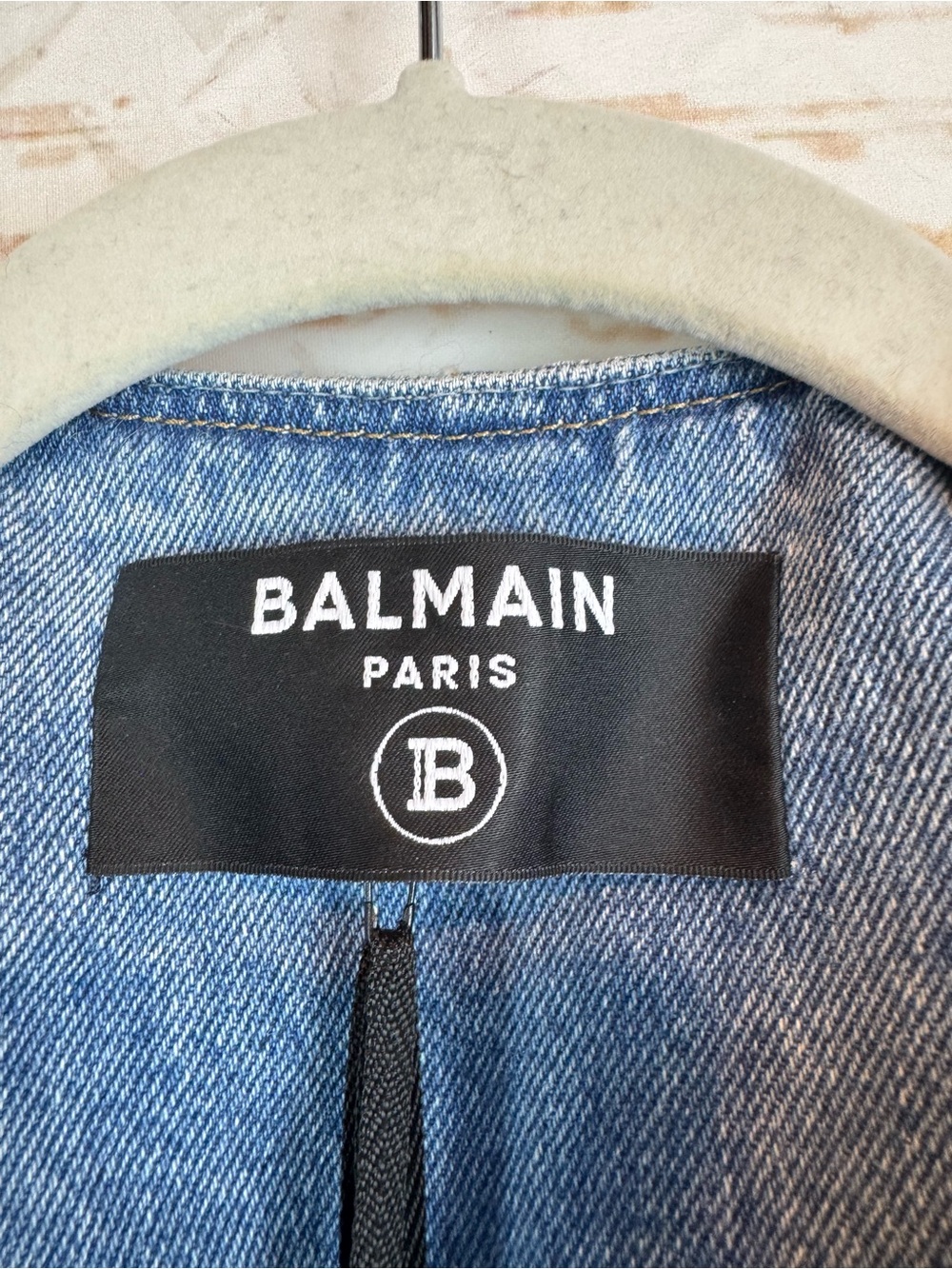 Balmain | Denim Short Sleeve Jacket, 4 NWT - Picture 4 of 11
